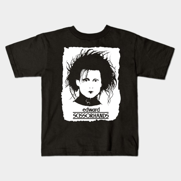 Edward Scissorhands Kids T-Shirt by SirTeealot